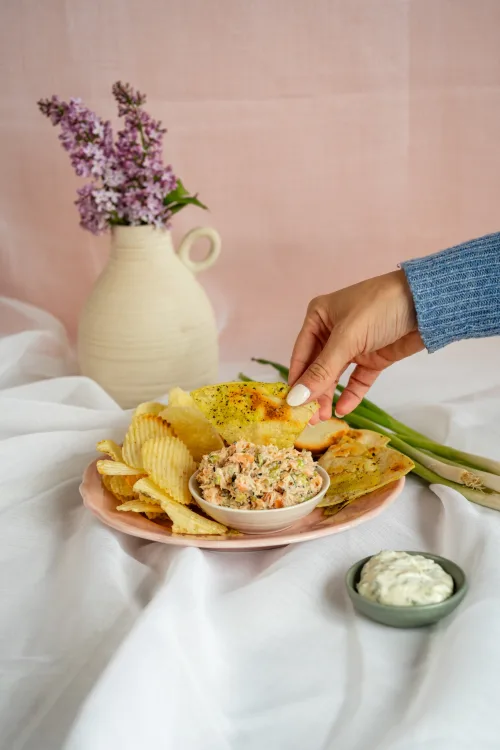 Rillettes express de saumon a lerable et aux cornichons