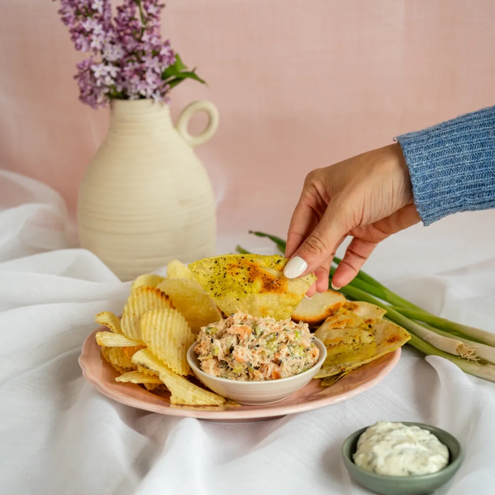 Rillettes express de saumon a lerable et aux cornichons