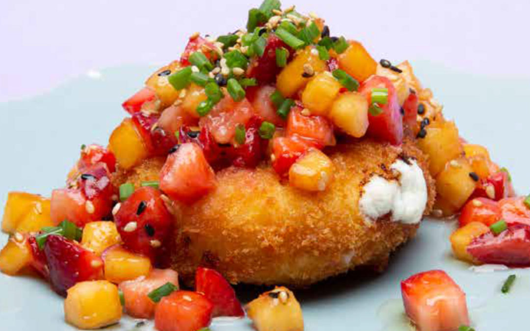 Croquettes de chèvre, salsa fruitée