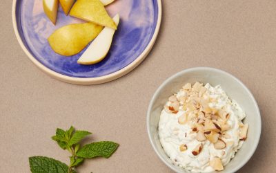 Trempette chèvre fouetté au citron et aux herbes
